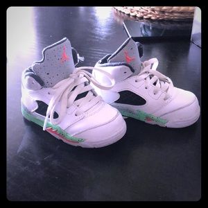Jordan’s neon green and orange